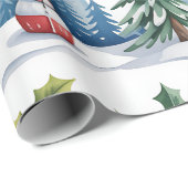 Papier Cadeau Festive Christmas Wrapping Paper Collection (Coin rond)