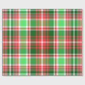 Papier Cadeau Festive classique rouge vert blanc Noël Plaid (Plat)