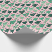 Papier Cadeau Festive Cozy Trees Holiday Christmas (Coin)