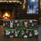 Papier Cadeau Festive Critters Holiday Gift Wrap