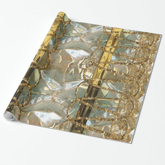 Papier Cadeau Festive Dazzle Romantic    ChicÉlégant  (Déroulé)