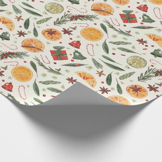 Papier Cadeau Festive de Noël (Coin)