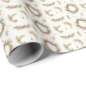 Papier Cadeau Festive de verdure avec rouleaux Whimsical (Coin rond)