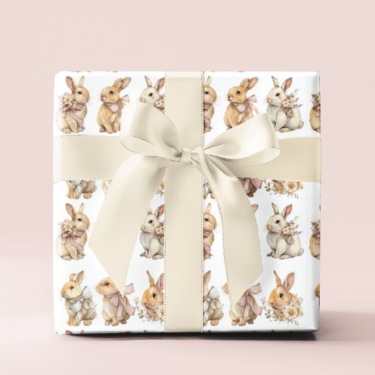 Papier Cadeau Festive Easter Bunnies | Easter Wrapping Paper