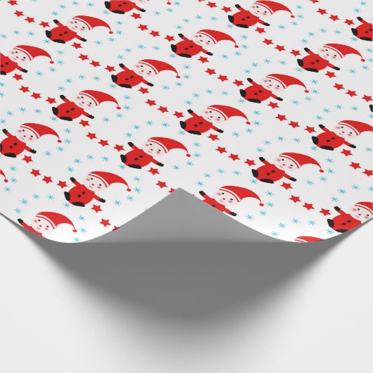 Papier Cadeau Festive elves and stars pattern (Coin)