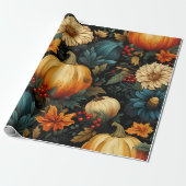 Papier Cadeau Festive Fall Foliage (Déroulé)