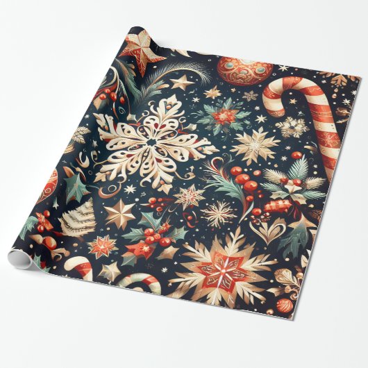 Papier Cadeau Festive Gift Wraps mod.03 (Déroulé)
