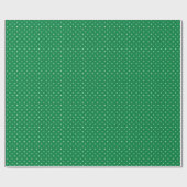 Papier Cadeau Festive Green and White Stars Pattern (Plat)