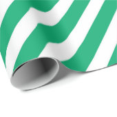 Papier Cadeau Festive Green Diagonal Stripe Noël (Coin rond)