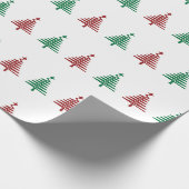 Papier Cadeau Festive Green et Red Christmas Tree cadeau de vaca (Coin)