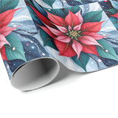 Papier Cadeau Festive hivernale (Coin rond)