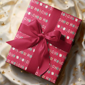 Papier Cadeau Festive Ho Ho Ho Chic Noël