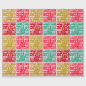 Papier Cadeau Festive "HO ! Oh ! Oh ! Papier d'enveloppement de (Plat)