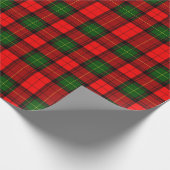 Papier Cadeau Festive Holiday Red et Green Scottish Plaid (Coin)