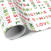 Papier Cadeau Festive Joyeux Noël (Coin rond)