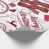 Papier Cadeau Festive Joyeux Noël Papier d'enveloppement (Coin)