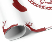 Papier Cadeau Festive Joyeux Noël Papier d'enveloppement (Coin rond)