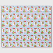 Papier Cadeau Festive Llama Christmas (Plat)