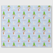 Papier Cadeau Festive Llama Christmas (Plat)