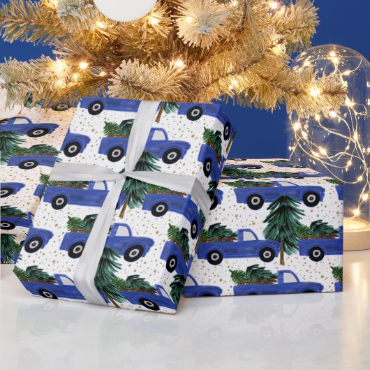 Papier Cadeau Festive Noël Pays camion carrelé fête (Vacances)