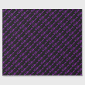 Papier Cadeau Festive Purple Foil Joyeux Noël (Plat)