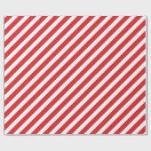 Papier Cadeau Festive Red Diagonal Stripe Holiday (Plat)