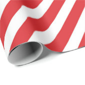 Papier Cadeau Festive Red Diagonal Stripe Holiday (Coin rond)