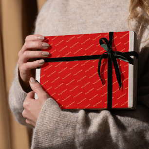 Papier Cadeau Festive Red Joyeux Noël