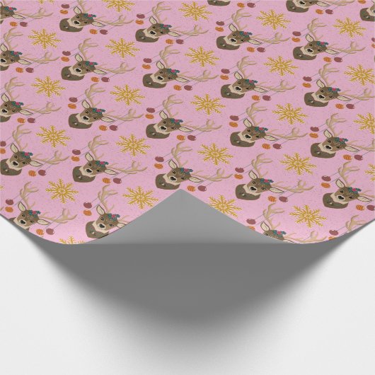 Papier Cadeau Festive Reindeer (Coin)