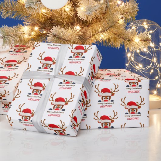 Papier Cadeau Festive Rudolph Christmas Wrapping Paper (Vacances)