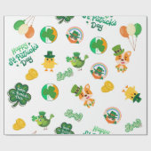 Papier Cadeau Festive St. Patrick’s Day Wrapper Papier (Plat)