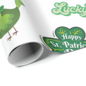 Papier Cadeau Festive St. Patrick’s Day Wrapper Papier (Coin rond)