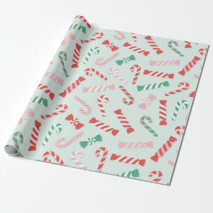 Papier Cadeau Festive Sucre de canne Delight Motif