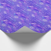 Papier Cadeau Festive Violet Fête Fête Fête de Noël (Coin)