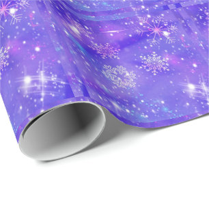 Papier Cadeau Festive Violet Fête Fête Fête de Noël