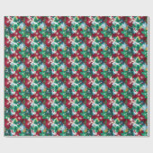 Papier Cadeau Festive Watercolor Holiday Silhouettes  (Plat)