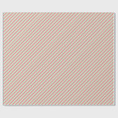 Papier Cadeau Festive Xmas Red Green White Diagonal Stripes (Plat)