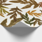 Papier Cadeau Fête Automne Colorée Fantaisiste Feuilles Rustique (Coin)