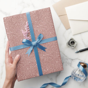 Papier Cadeau Fête avec motif géométrique rose poudré