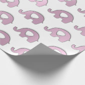 Papier Cadeau Fête Baby shower éléphant Favoriser le Coeur Rose (Coin)