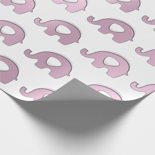 Papier Cadeau Fête Baby shower éléphant Favoriser le Coeur Rose (Coin)