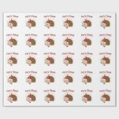 Papier Cadeau Fête ! Confetti Hedgehog (Plat)