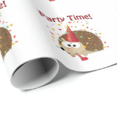 Papier Cadeau Fête ! Confetti Hedgehog (Coin rond)