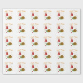 Papier Cadeau Fête Confetti Heure ! Escargot (Plat)