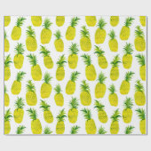 Papier Cadeau Fête d'ananas tropicale papier d'emballage amusant (Plat)
