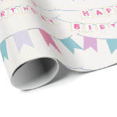 Papier Cadeau Fête d'anniversaire (Coin rond)