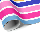 Papier Cadeau Fête d'Anniversaire colorée Motif (Coin rond)