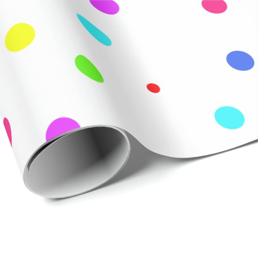 Papier Cadeau Fête d'anniversaire colorée pour enfants (Coin rond)