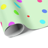 Papier Cadeau Fête d'anniversaire colorée pour enfants (Coin rond)