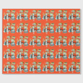 Papier Cadeau Fête d'anniversaire d'Alice au pays des merveilles (Plat)